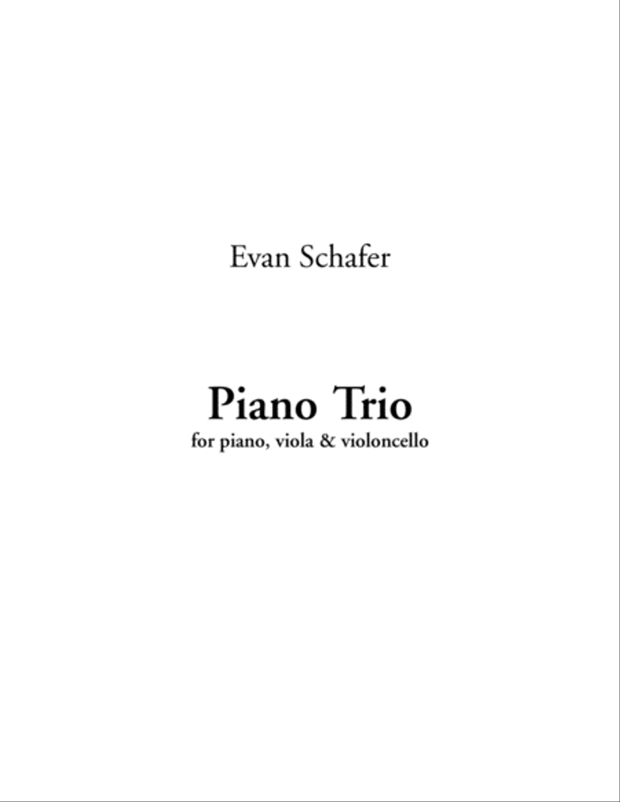 Piano Trio (2011-12) Small Ensemble scores gallery preview page 1