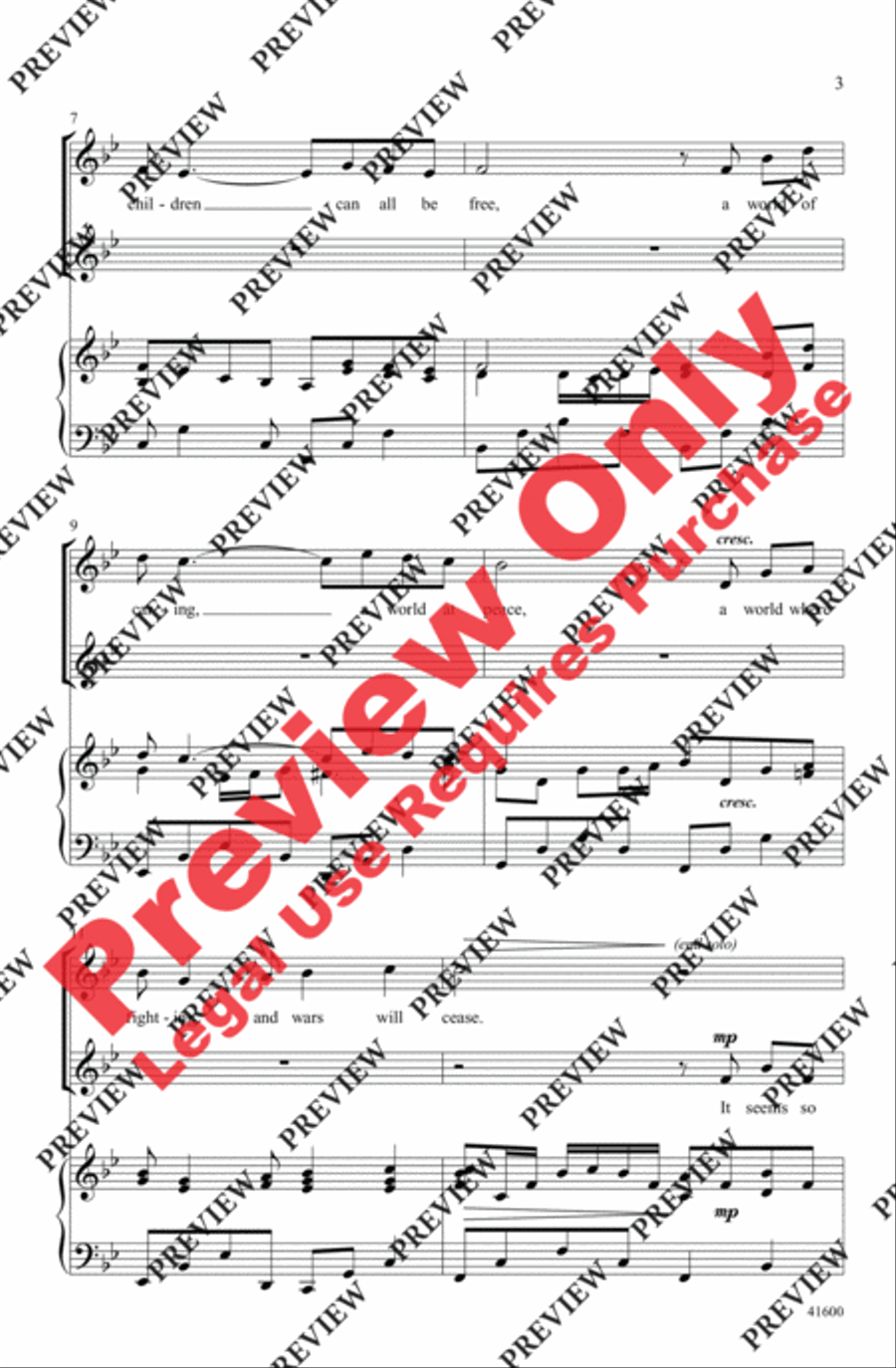 One Dream 2-Part scores gallery preview page 3