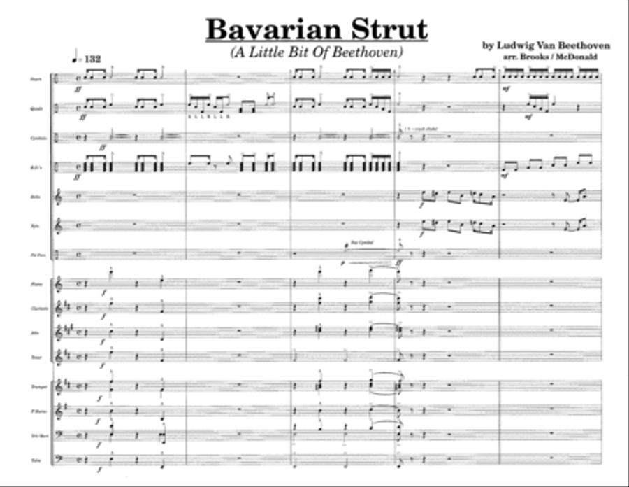 Bavarian Strut w/Tutor Tracks Percussion Ensemble scores gallery preview page 3