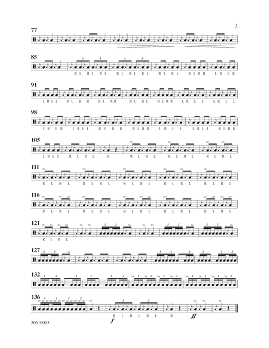 Alan Abel Snare Drum Solos Percussion scores gallery preview page 3