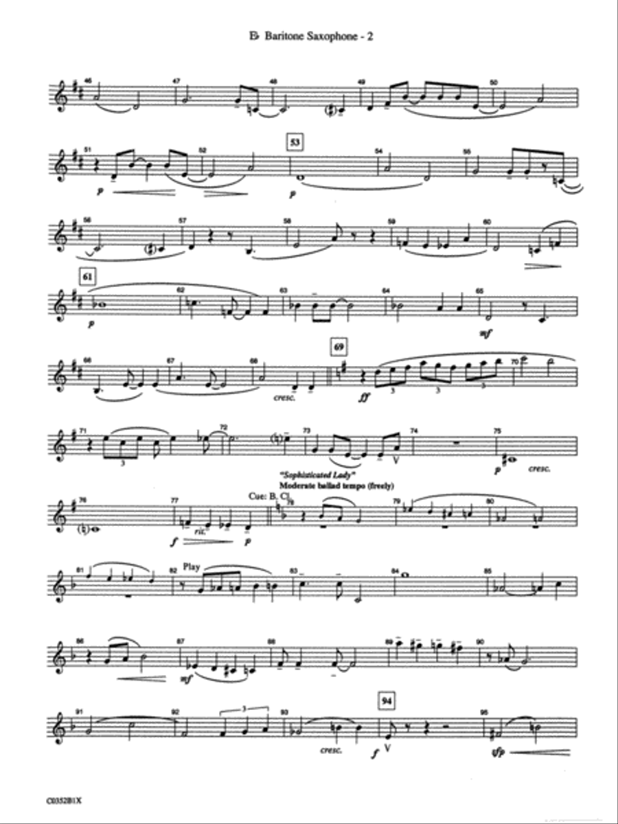 Duke Ellington! (Medley for Concert Band): E-flat Baritone Saxophone Concert Band scores gallery preview page 2