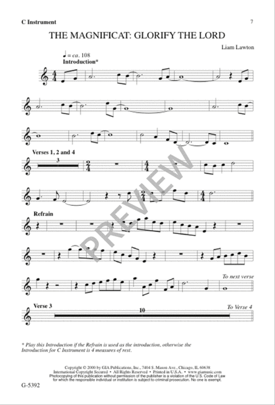 The Magnificat: Glorify the Lord 4-Part scores gallery preview page 7