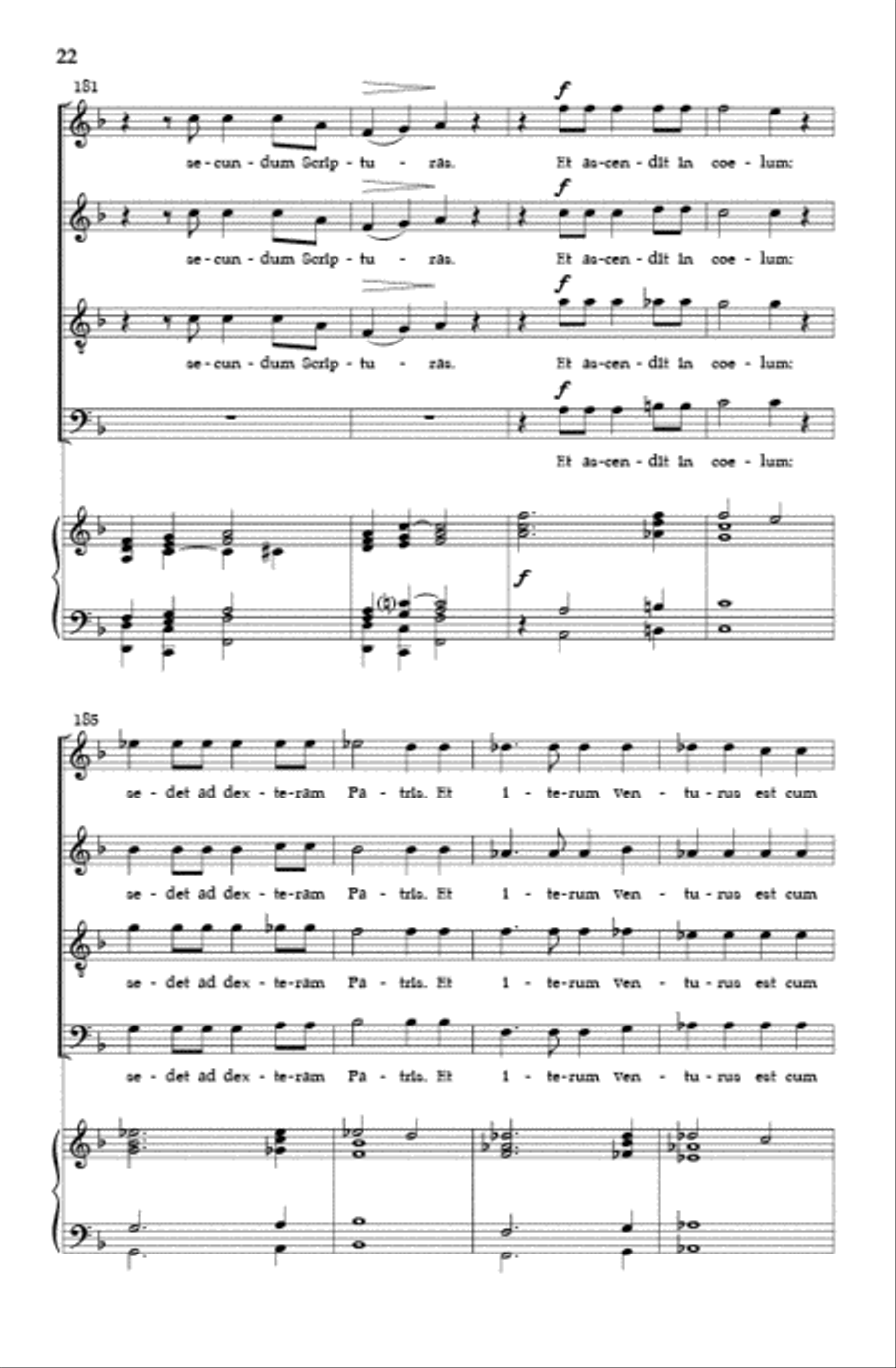 Mass in F Major 4-Part scores gallery preview page 21