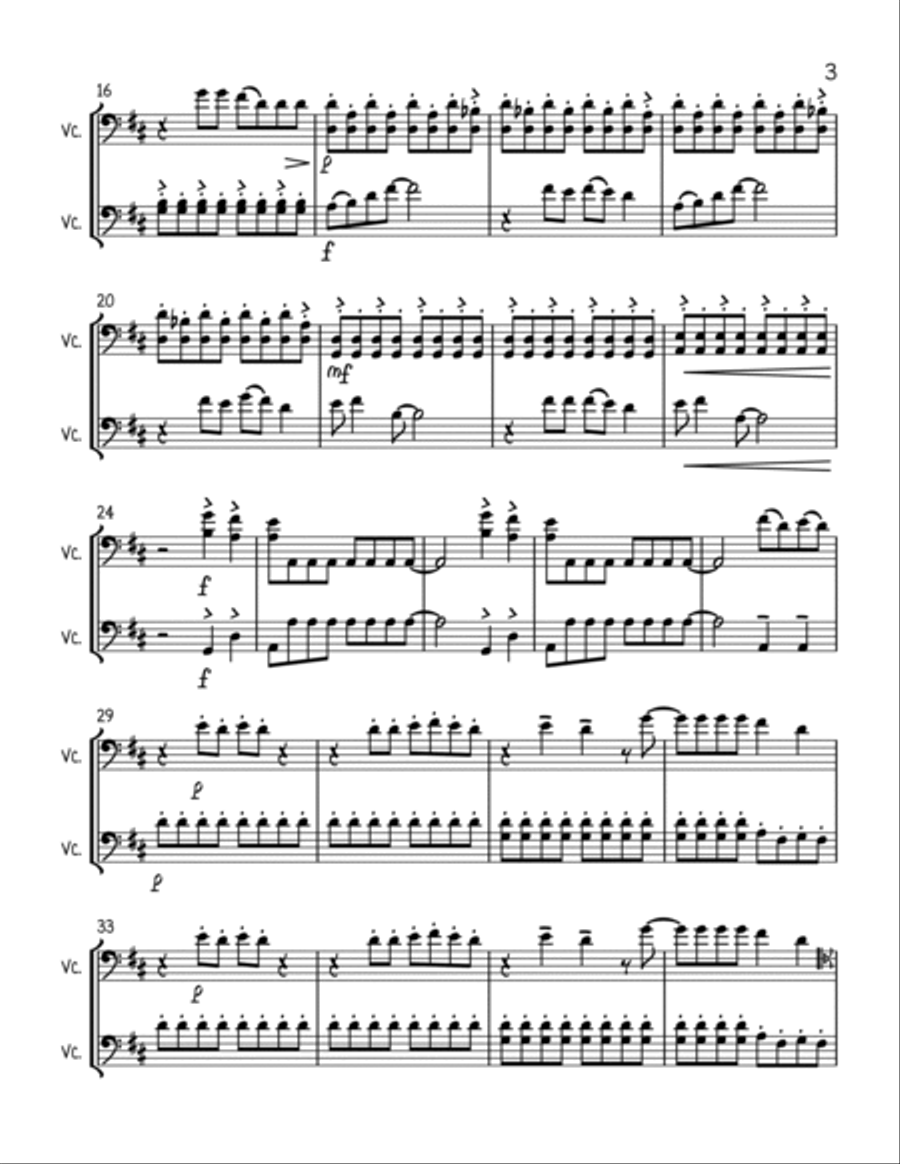 Mamma Mia String Duet scores gallery preview page 3