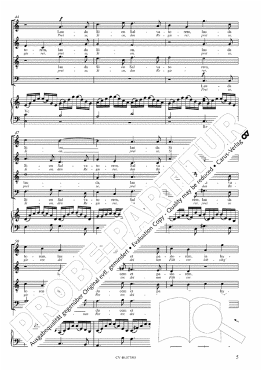 Lauda Sion 4-Part scores gallery preview page 10