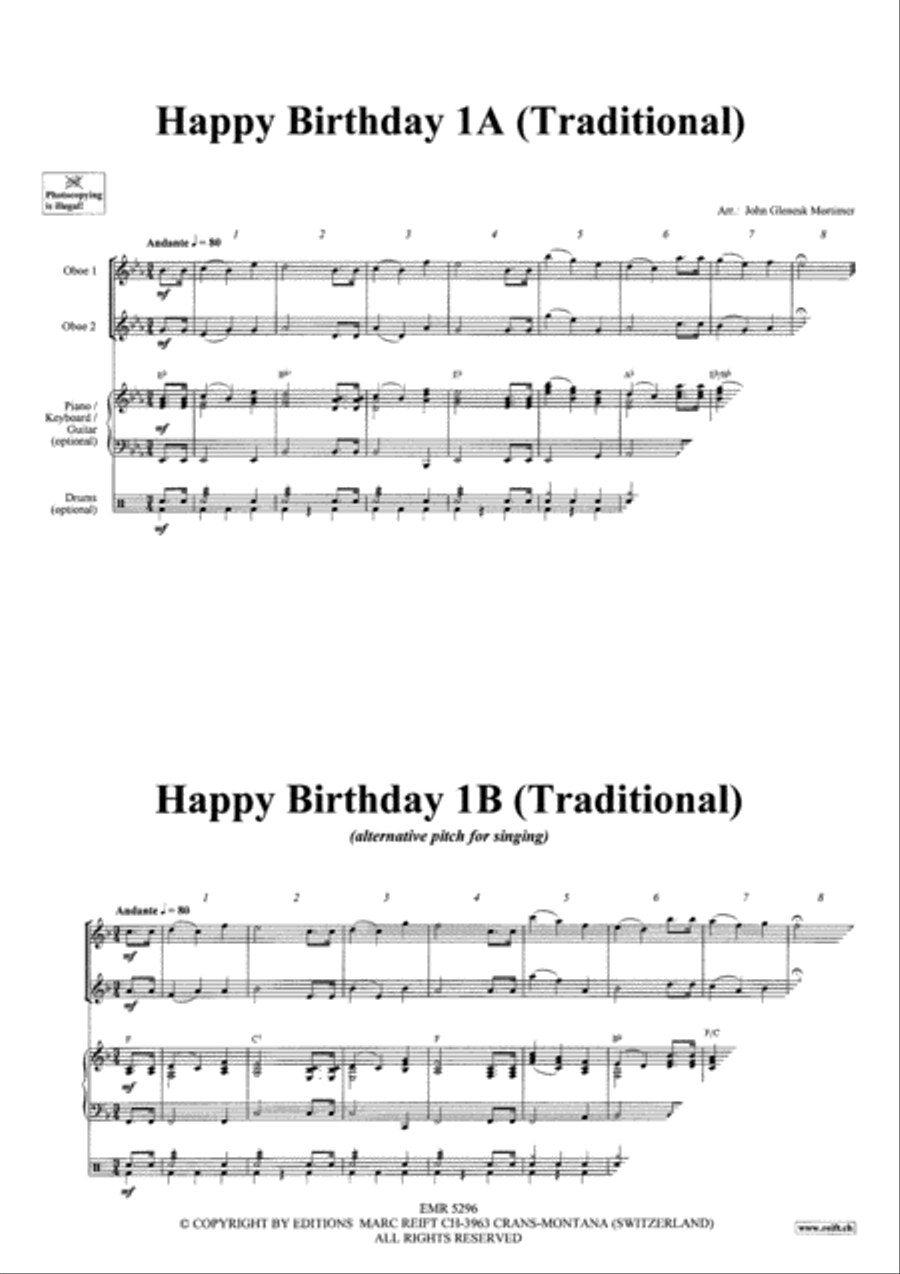 Happy Birthday Piano Accompaniment scores gallery preview page 3