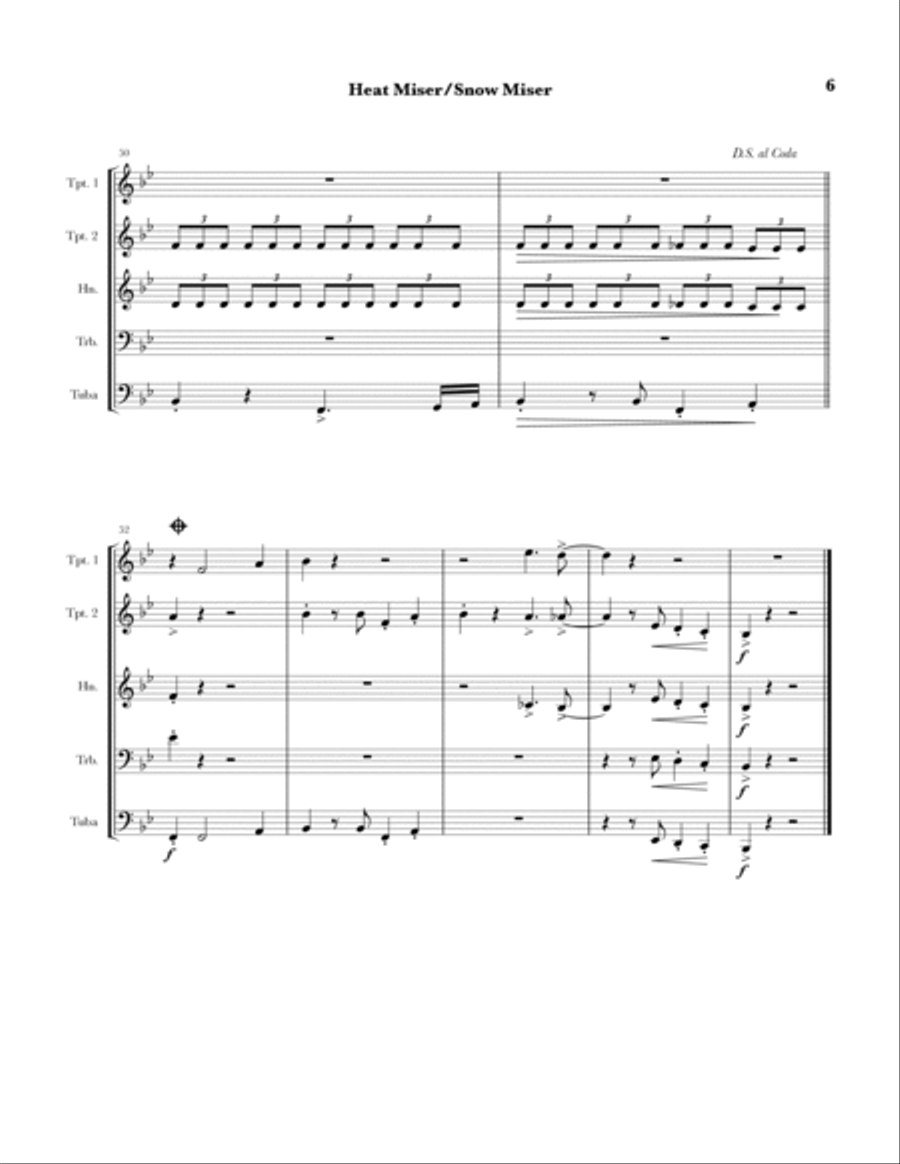 Heat Miser Brass Quintet scores gallery preview page 6