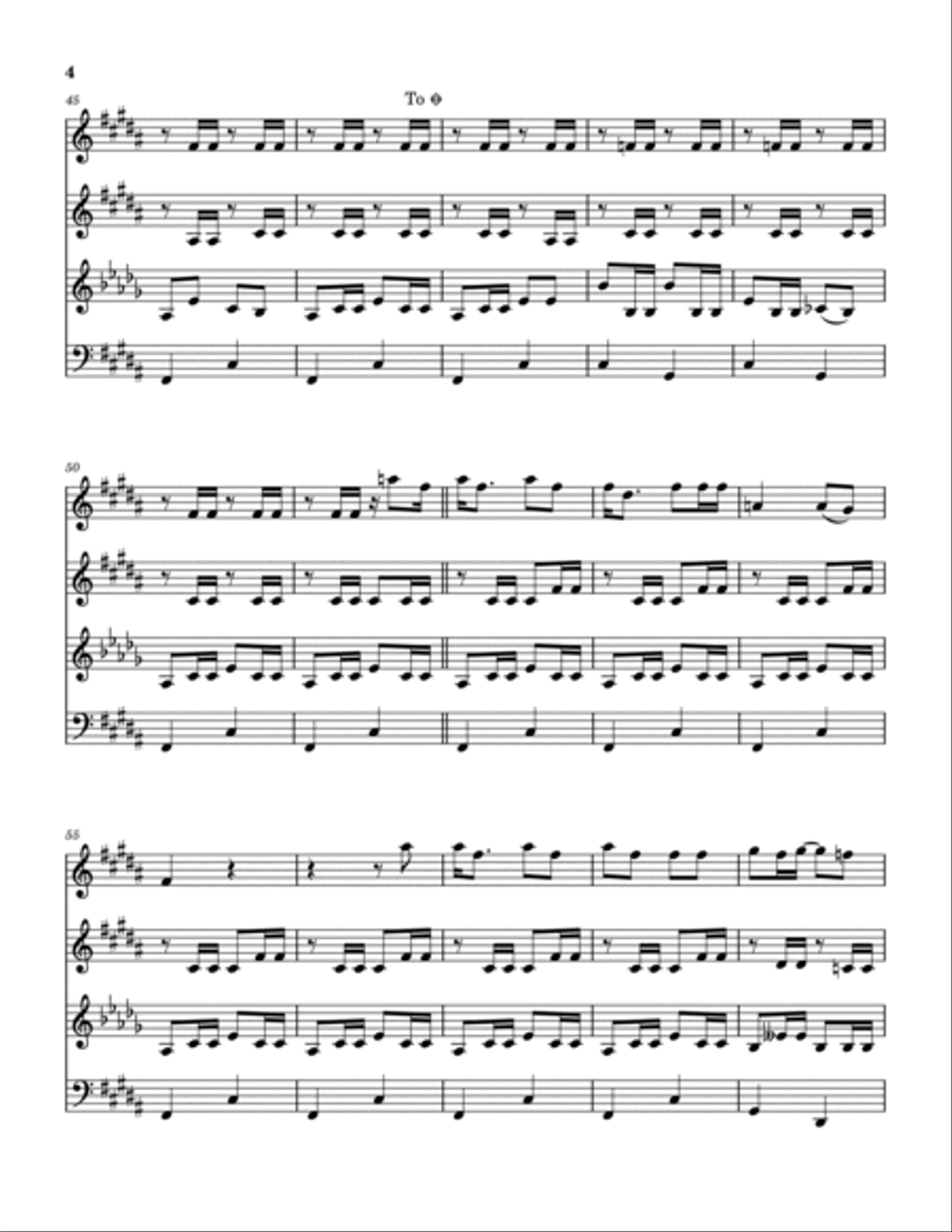 Luther Played The Boogie Woodwind Quartet scores gallery preview page 5