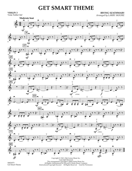 Get Smart Theme - Violin 3 (Viola Treble Clef)