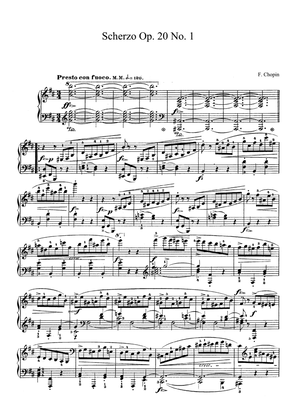 Book cover for Chopin Scherzo Op. 20 No. 1 in B Minor