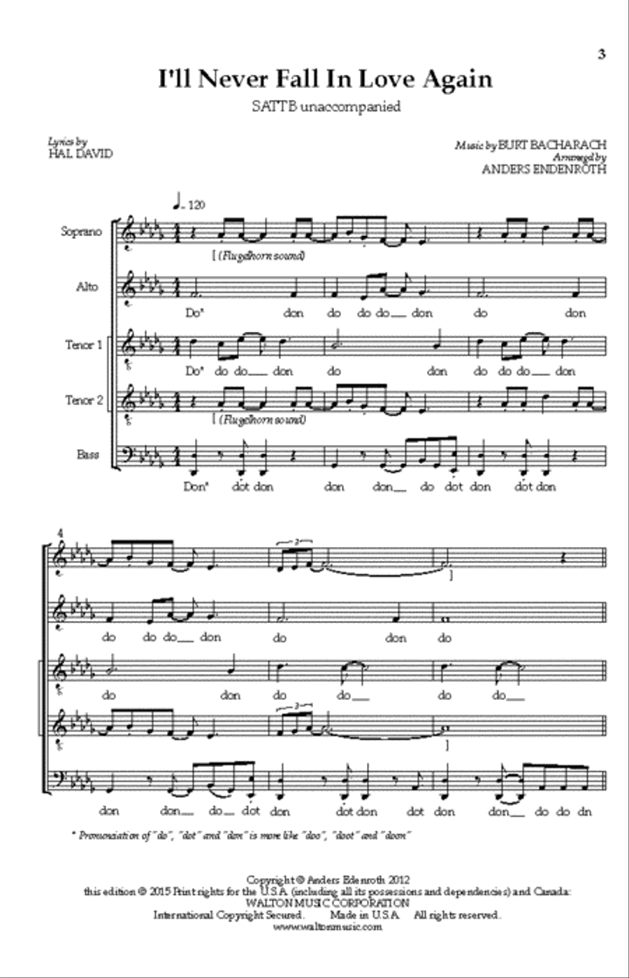 I'll Never Fall in Love Again Choir scores gallery preview page 2
