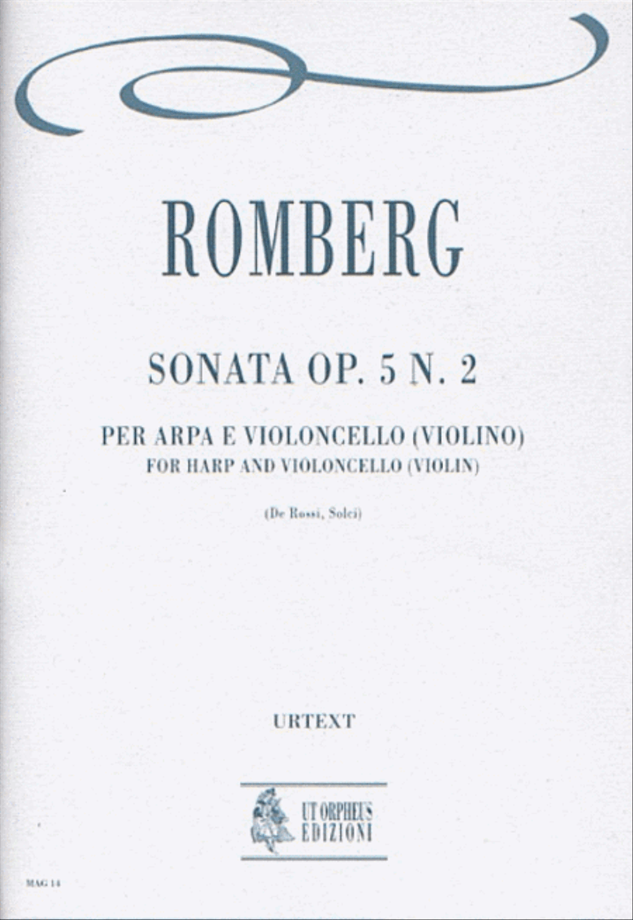 Sonata Op. 5 No. 2 for Harp and Violoncello (Violin) Cello scores gallery preview page 1