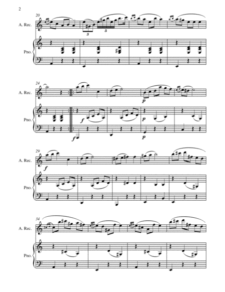 Waltz in A Minor (Chopin) - Alto Recorder and Piano - Chamber music image number null