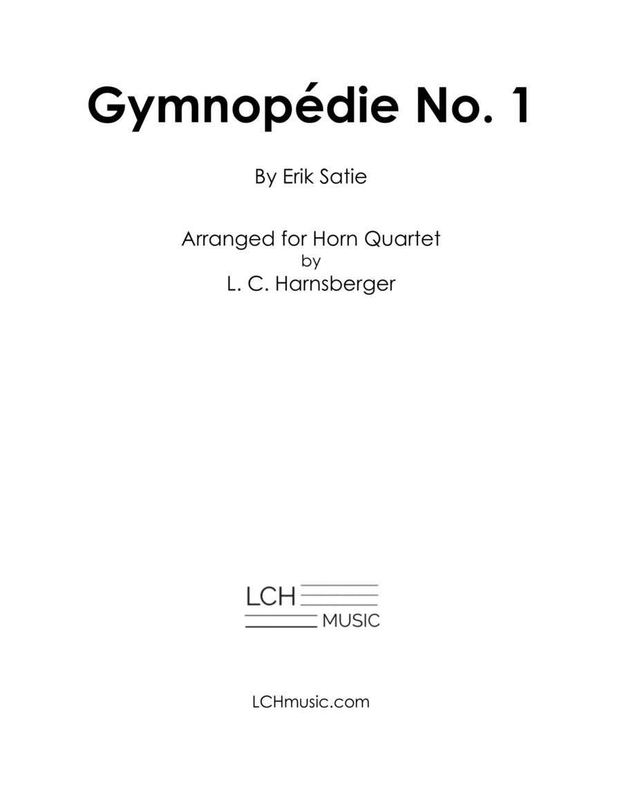 Gymnopédie No. 1 for Horn Quartet French Horn Quartet scores gallery preview page 1