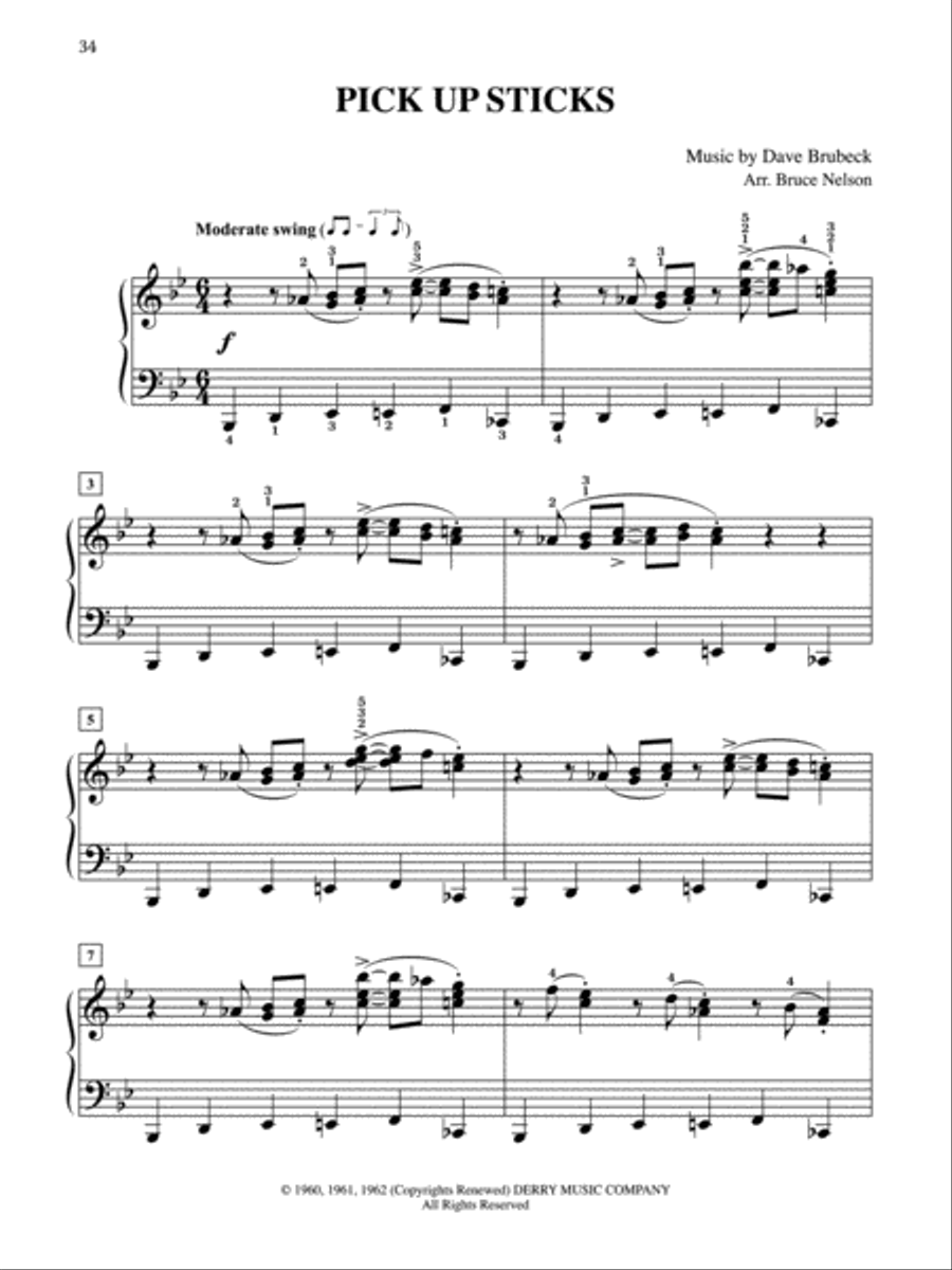 Time Out -- The Dave Brubeck Quartet Easy Piano scores gallery preview page 6