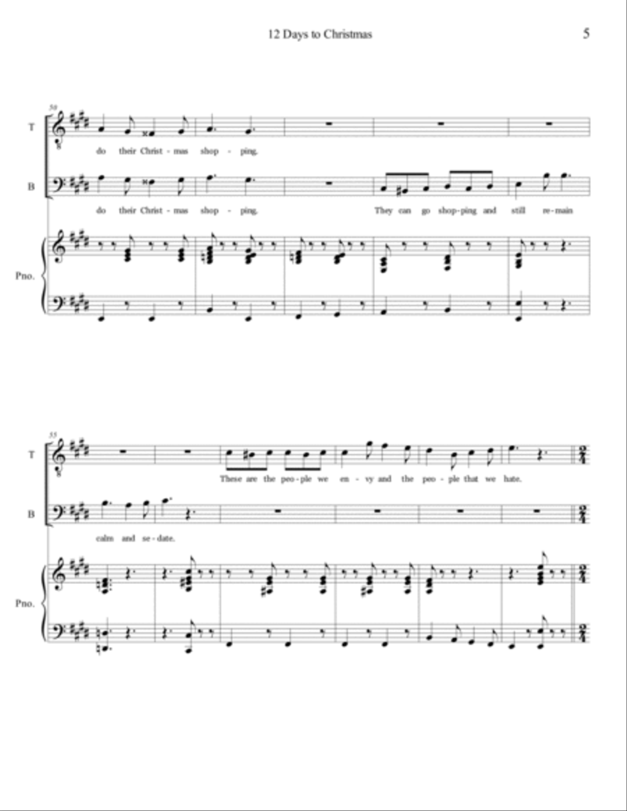 Twelve Days To Christmas Twelve Days To Christmas TTBB scores gallery preview page 5