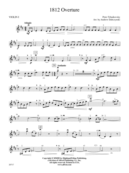 1812 Overture: 1st Violin