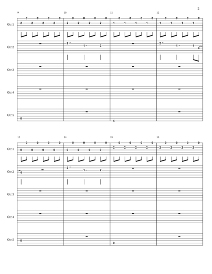 Chasing Cars Chasing Cars Electric Guitar scores gallery preview page 2