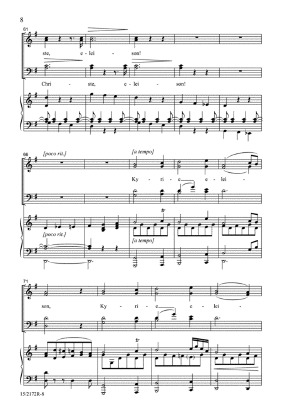 Kyrie, Benedictus and Osanna 4-Part scores gallery preview page 8