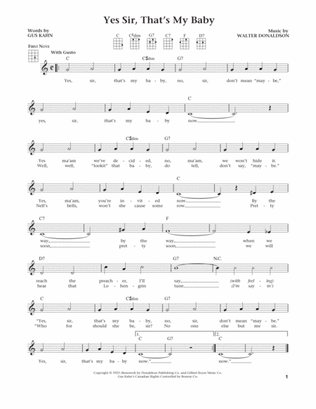 Yes Sir, That's My Baby (from The Daily Ukulele) (arr. Liz and Jim Beloff)