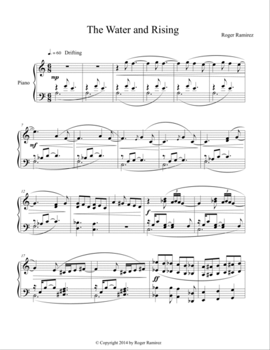 The Water and Rising Piano Solo scores gallery preview page 3