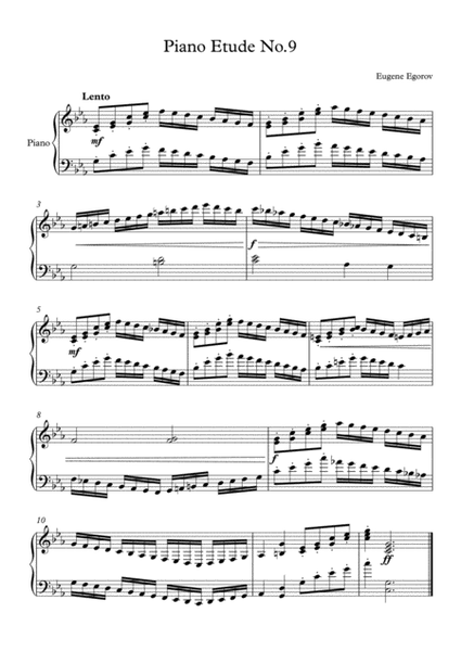 Piano Etude No.9 in C Minor image number null
