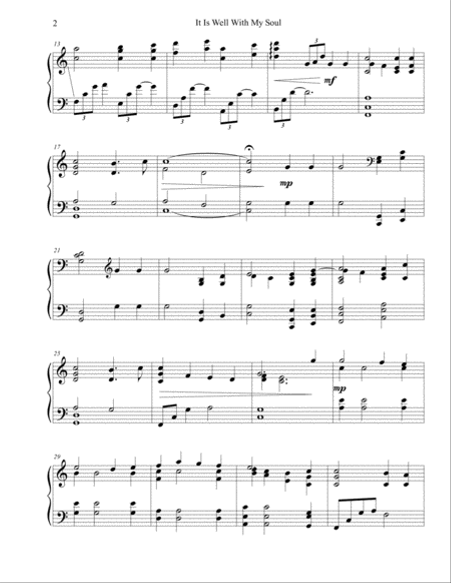 It Is Well With My Soul - Arr. Pohl Piano Solo scores gallery preview page 2