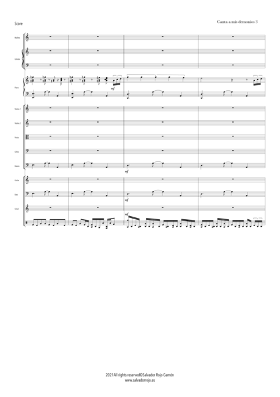 Canta a mis Demonios Full Orchestra scores gallery preview page 4