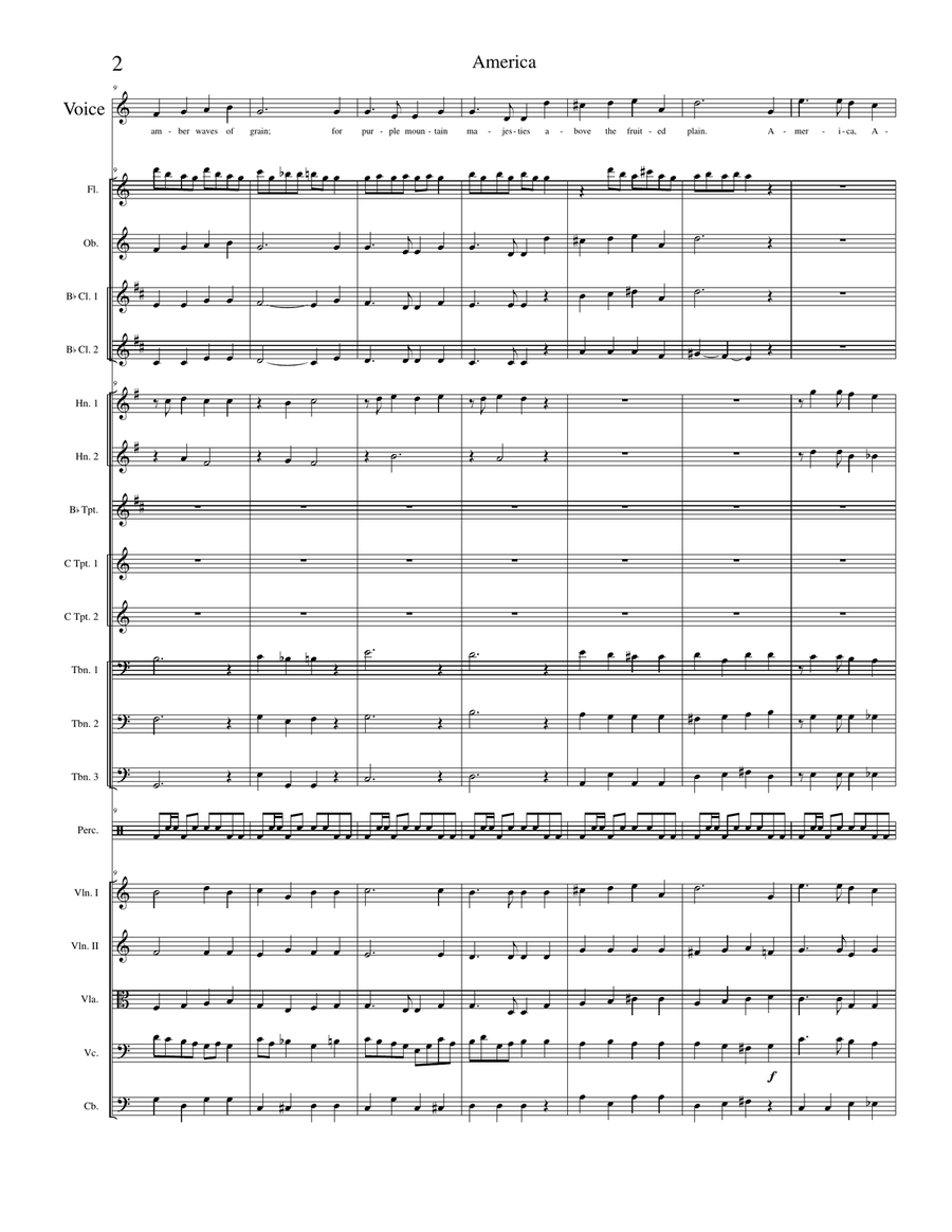 America Piano Solo scores gallery preview page 2