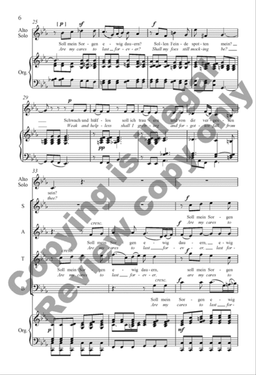 Drei Geistliche Lieder (Three Sacred Songs) 4-Part scores gallery preview page 25