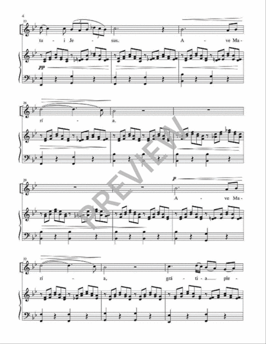 Ave Maria - High Key edition Voice Solo scores gallery preview page 5