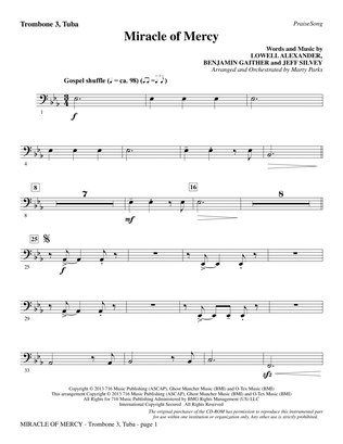 Miracle of Mercy - Trombone 3/Tuba