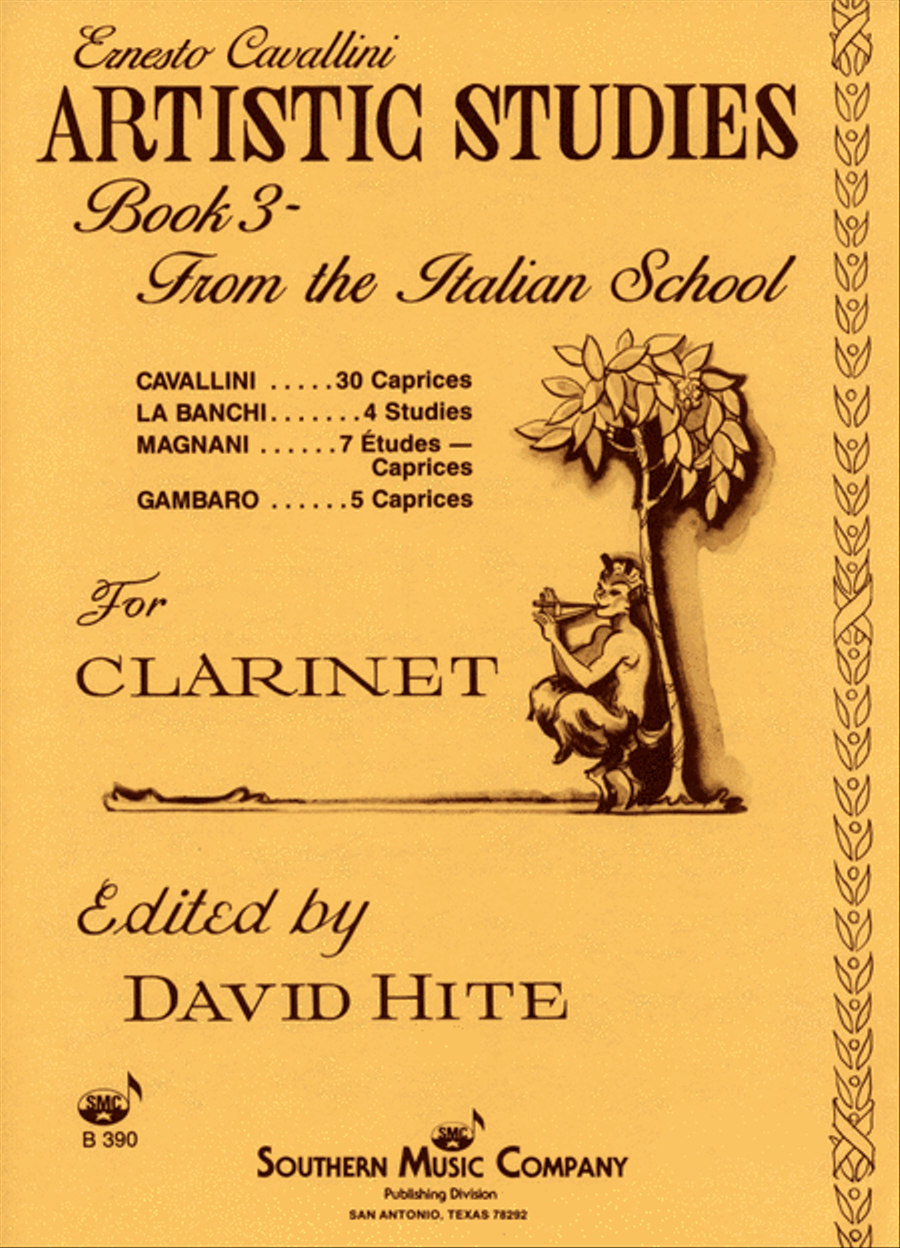 Artistic Studies, Book 3 (Italian School) B-Flat Clarinet scores gallery preview page 1