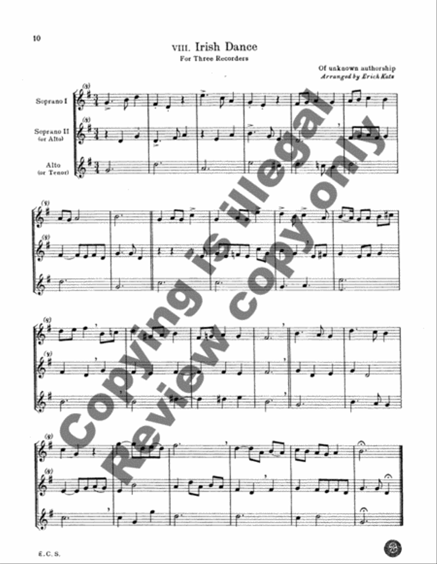Recorder Consort Recorder scores gallery preview page 10