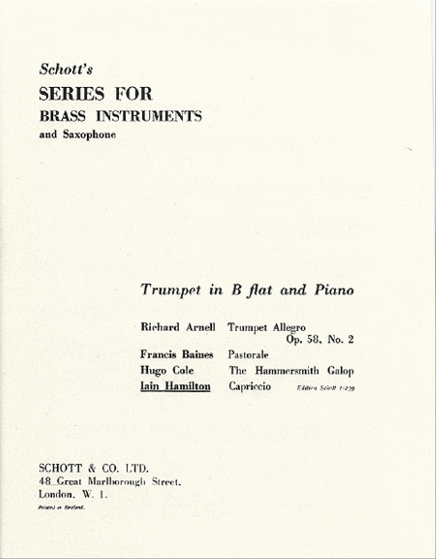 Capriccio Trumpet Solo scores gallery preview page 1