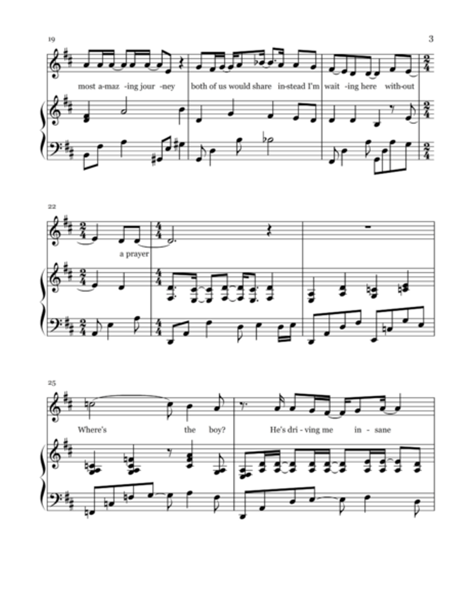 Being Alone - Understudies, the musical Voice scores gallery preview page 3
