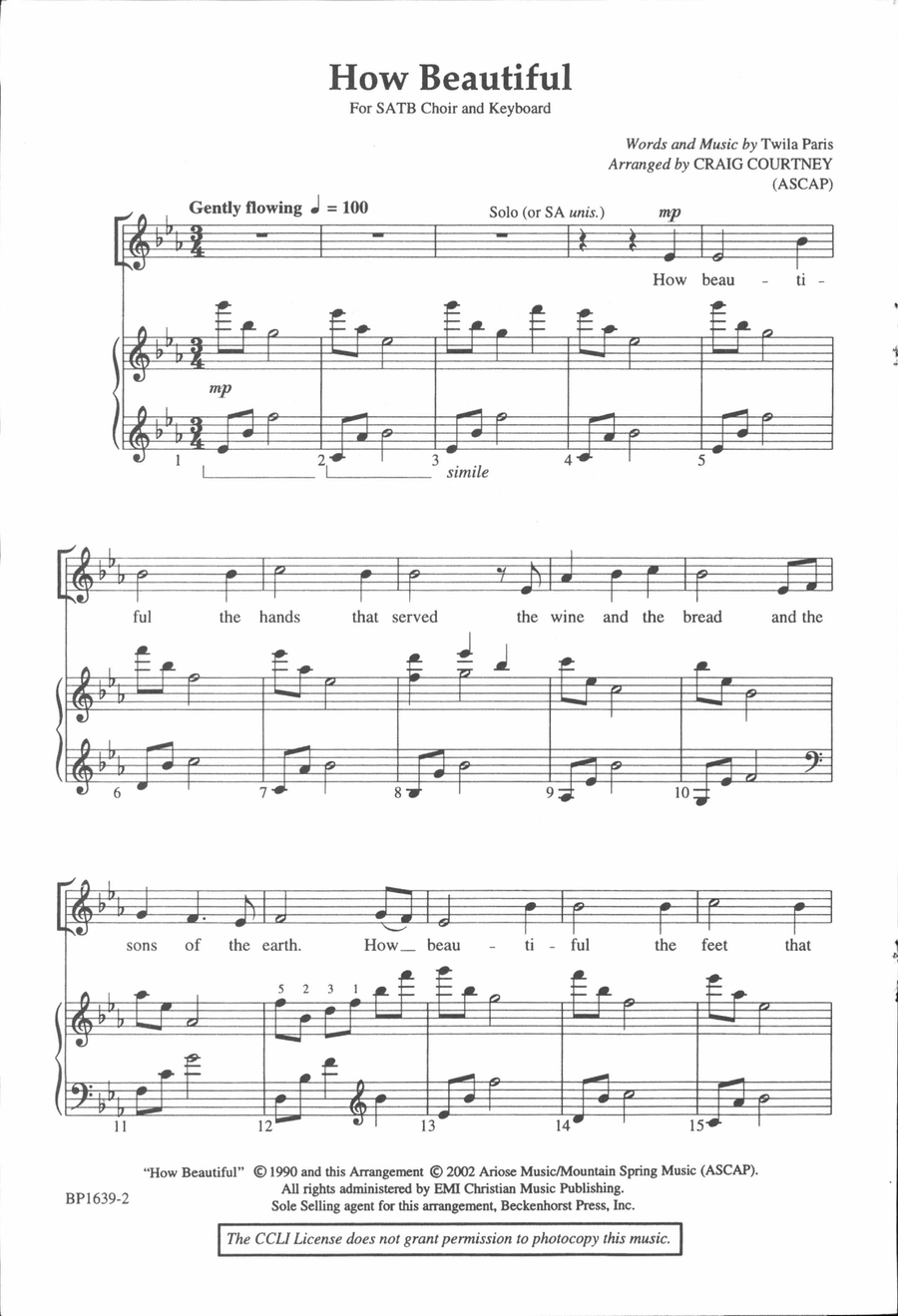 How Beautiful 4-Part scores gallery preview page 2