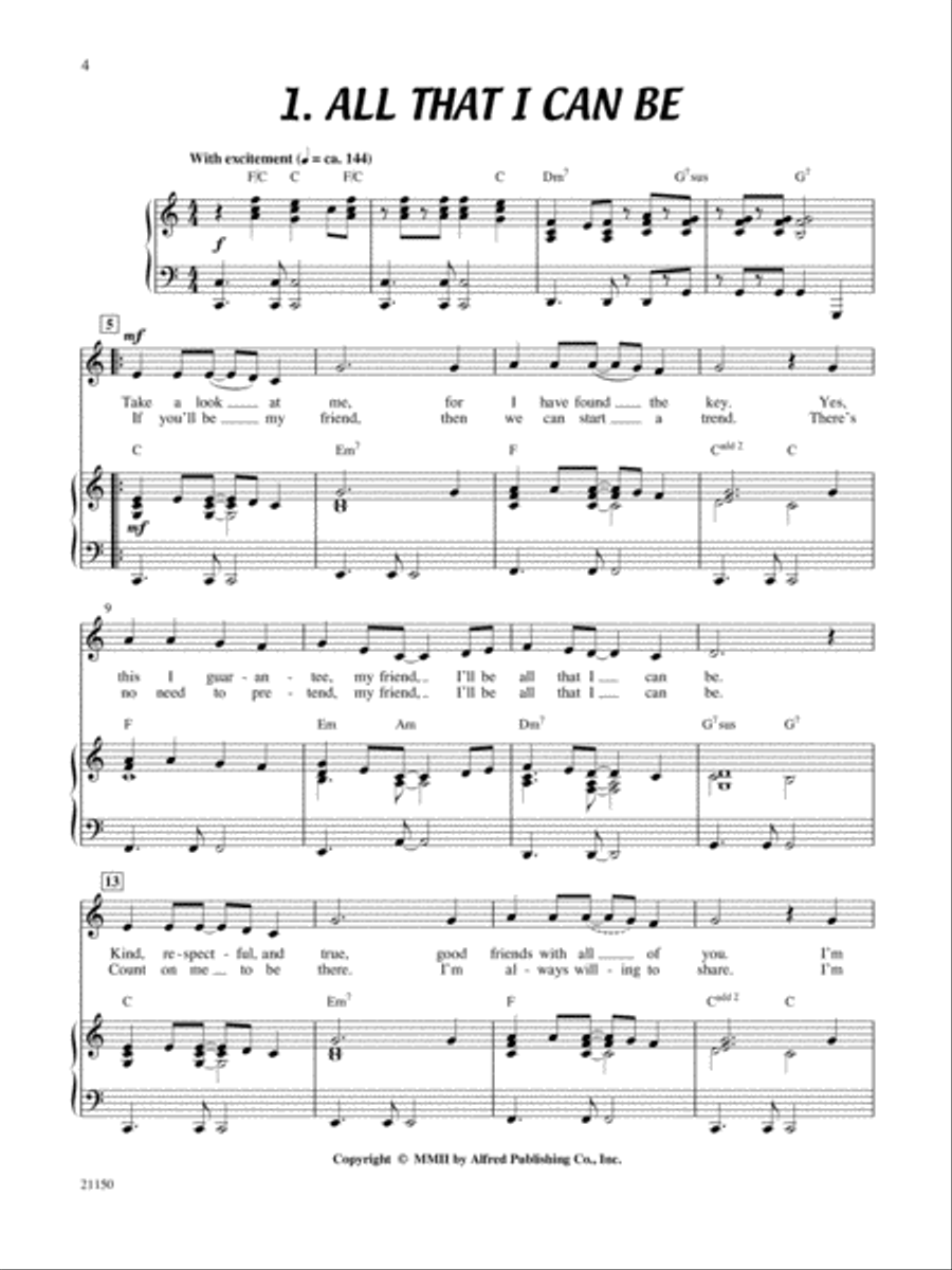 All That I Can Be Unison Choir scores gallery preview page 3