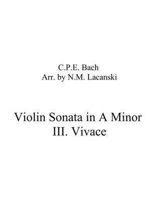 Violin Sonata in A Minor III. Vivace