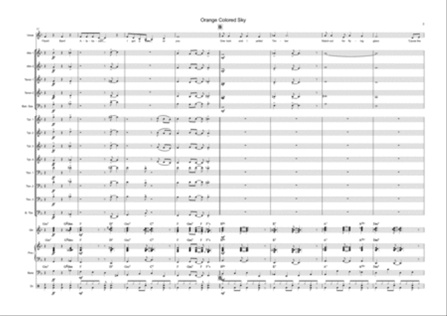 Orange Colored Sky Jazz Ensemble scores gallery preview page 3