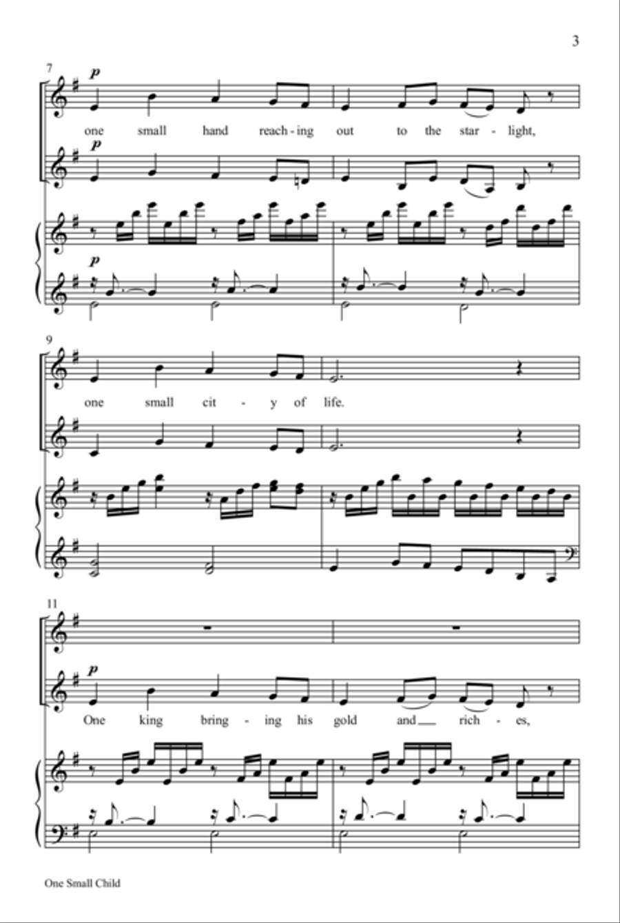 One Small Child Women's Choir scores gallery preview page 3