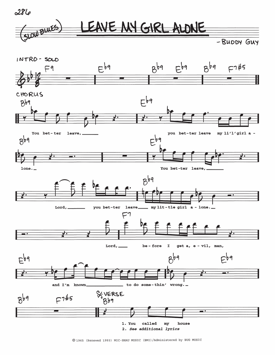 Leave My Girl Alone Voice scores gallery preview page 1