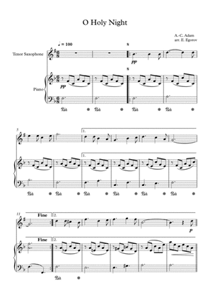 O Holy Night, Adolphe-Charles Adam, For Tenor Saxophone & Piano