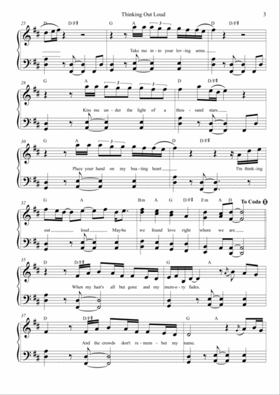 Thinking Out Loud Thinking Out Loud Voice scores gallery preview page 3