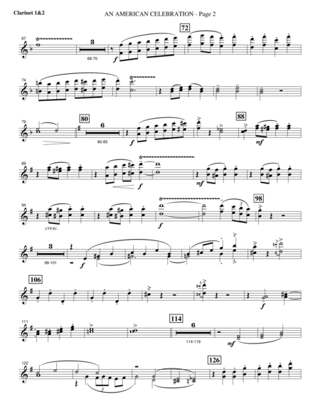 An American Celebration - Bb Clarinet 1,2