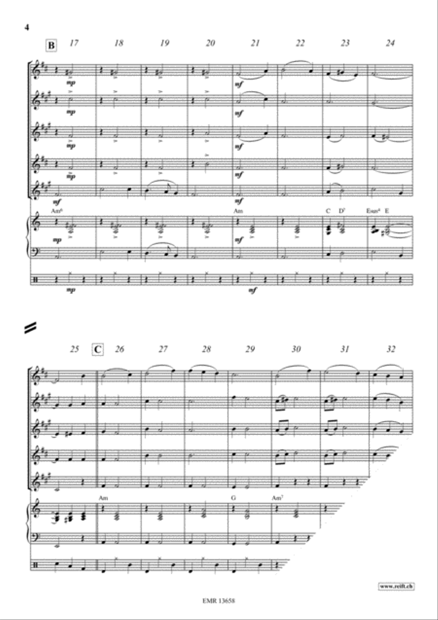 Scarborough Fair Scarborough Fair Saxophone Quintet scores gallery preview page 4