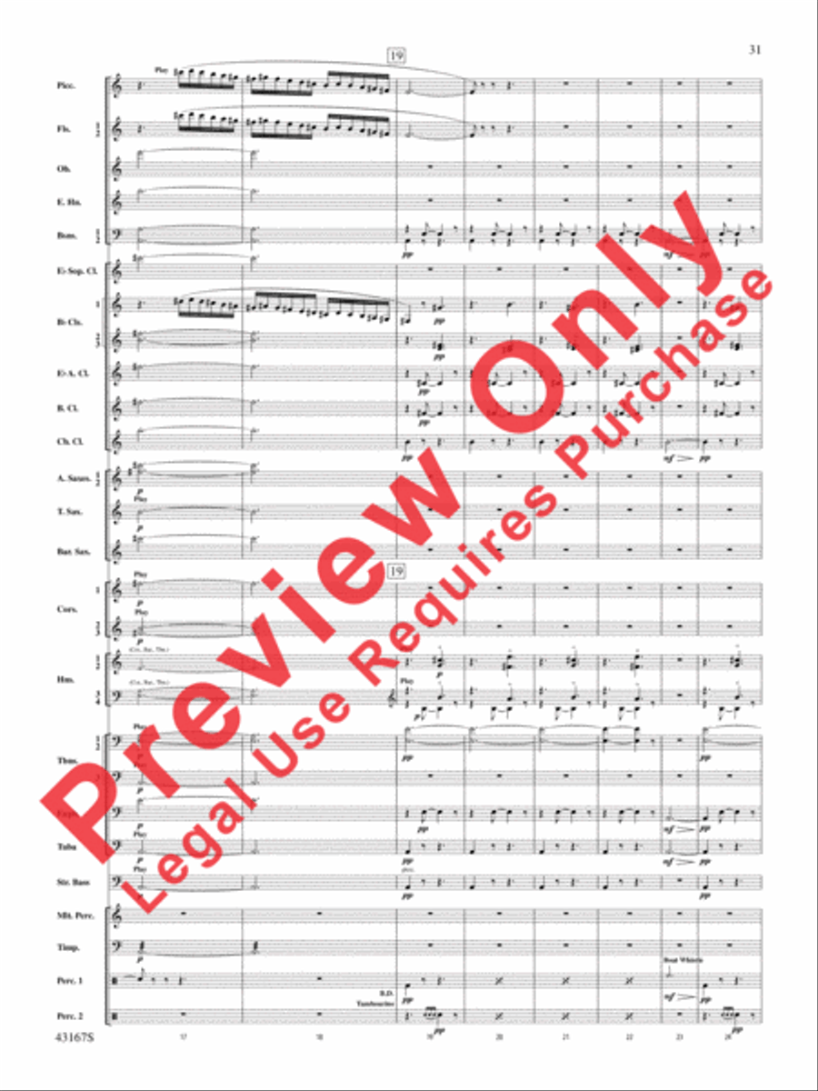 Down to the Sea in Ships (from the NBC TV Film Project 20) Concert Band scores gallery preview page 32
