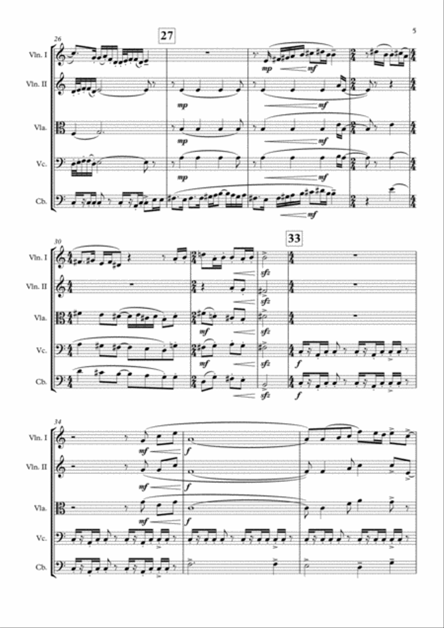 Bugler's Dream (Olympic Fanfare) String Quintet scores gallery preview page 6