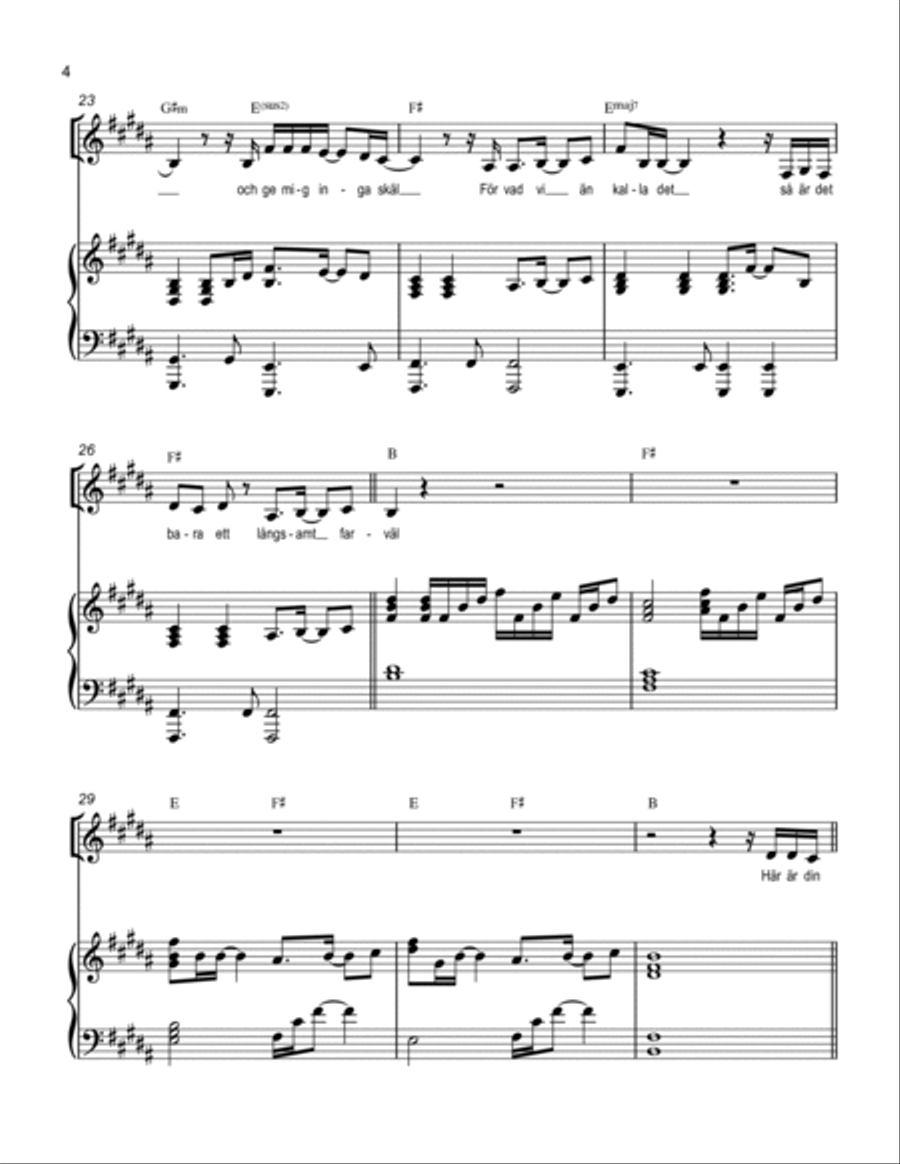 Långsamt farväl Långsamt farväl Voice scores gallery preview page 4