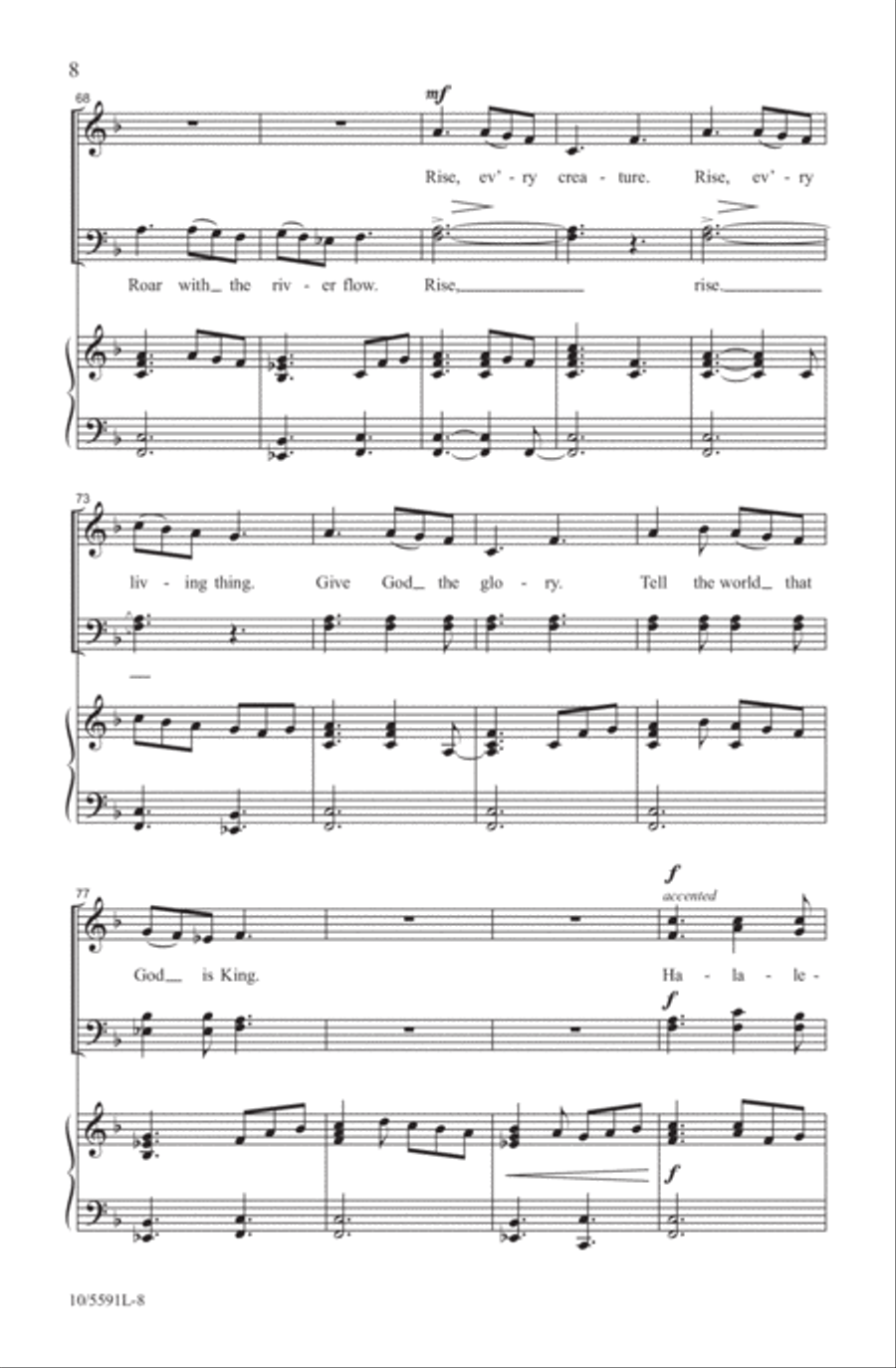 Ha-la-lelujah (Raise Your Song) 4-Part scores gallery preview page 8